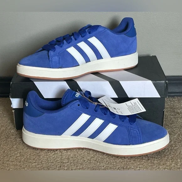 Adidas Royal Blue and White Grand Court Base 00s Sneakers Mens size 9 - Picture 2 of 11